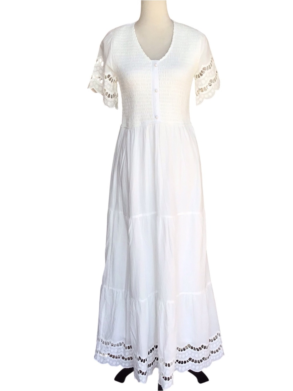 One Loved Babe White Maxi Dress